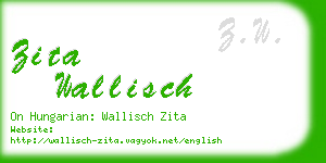 zita wallisch business card